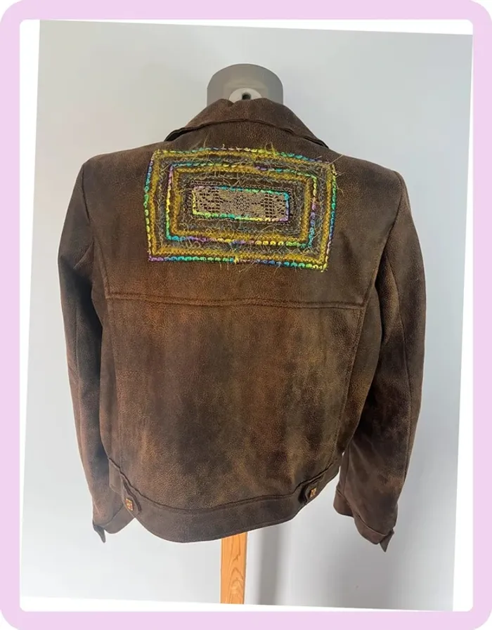 Veste marron et noire Louise Della - Taille 2 (env. 38/40) - photo numéro 5