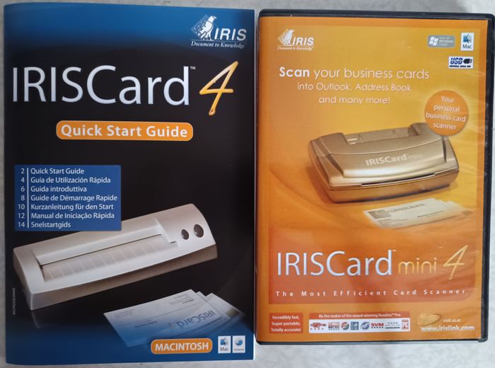 Scanner portable Iris Card Mini 4 pour cartes de visite Neuf complet Win & Mac - photo numéro 5