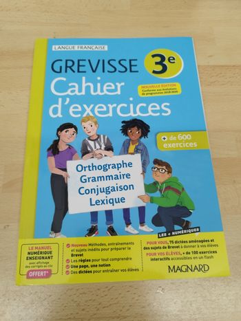 Myriam Dufour 
Cahier Grevisse - Français - 3e
