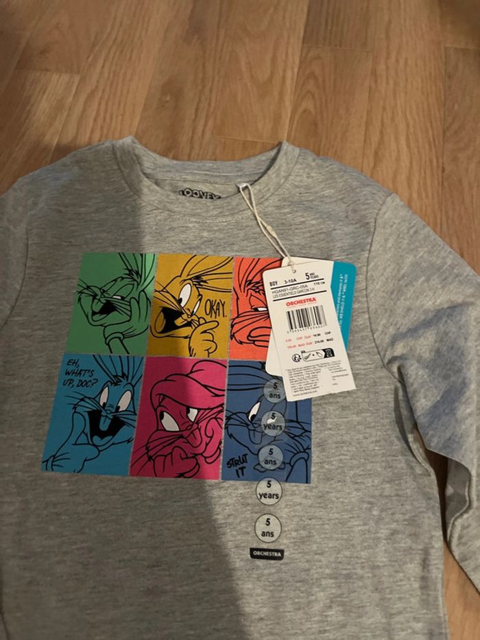 Pull looney tunes 5 ans orchestra neuf - photo numéro 2