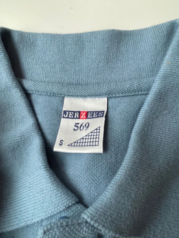 2 polos neuf bleu et blanc taille S/M jerzees - photo numéro 3