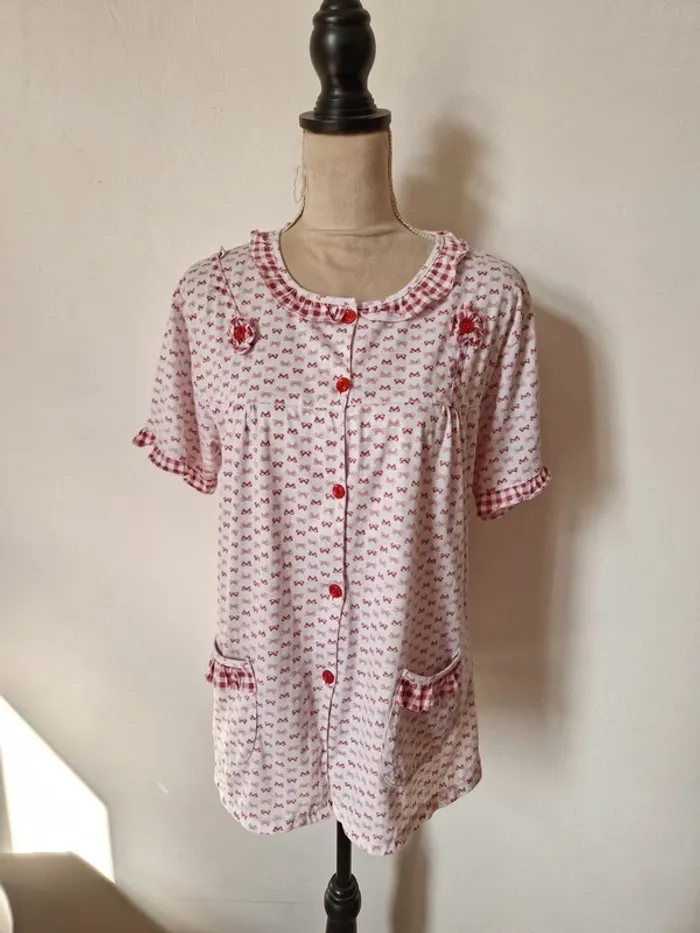 Haut Tee-shirt de pyjama vintage nœud taille xl