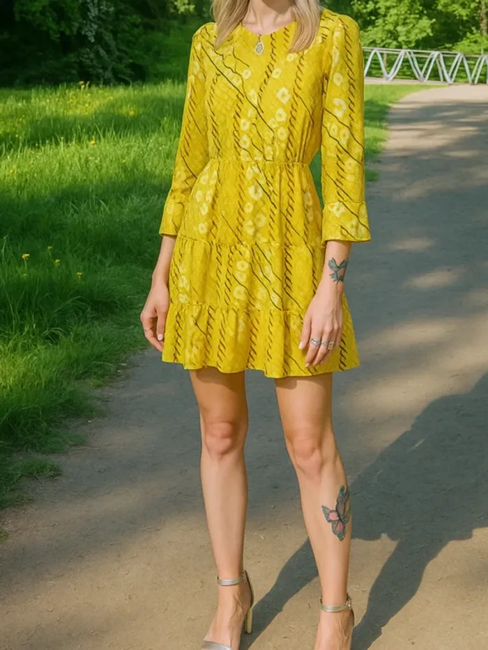 Superbe robe BA&SH ophé moutarde comme neuve T0/34/XS