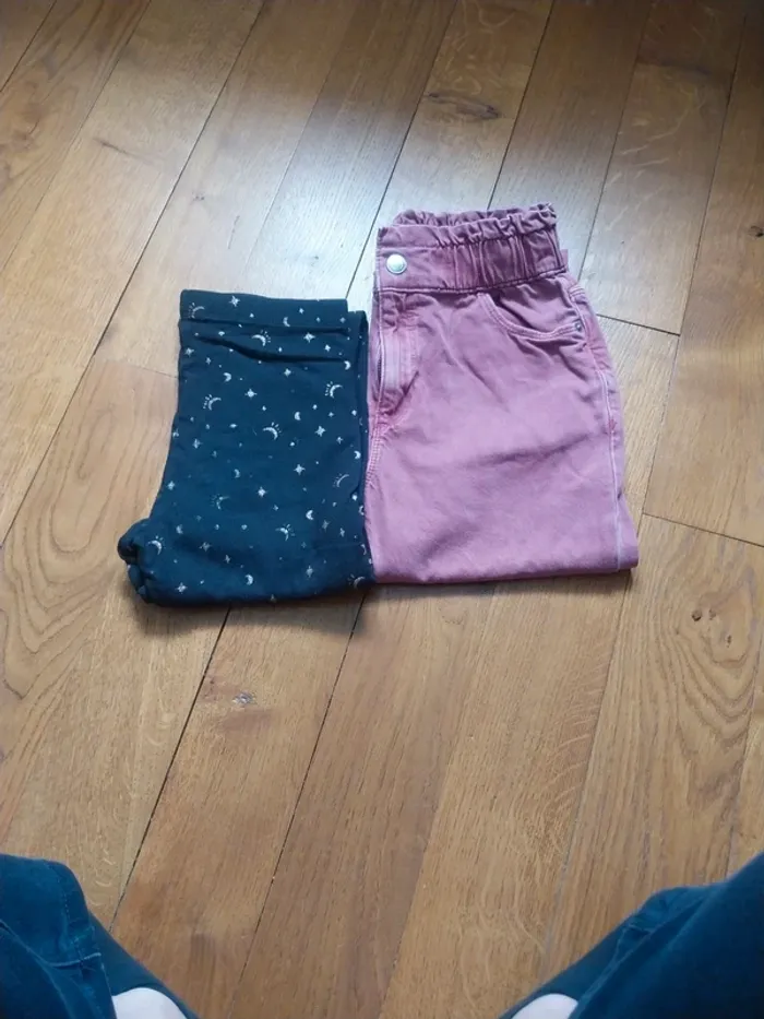 Lot de 2 pantalons fille
