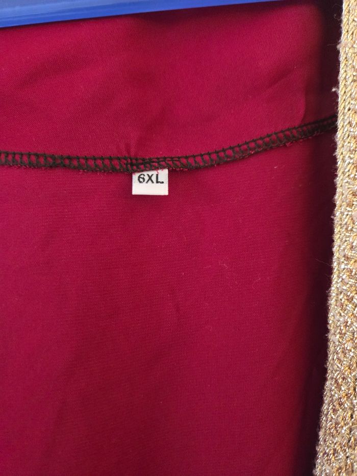 Ensemble caftan robe et kimono bordeau et doree - photo numéro 9