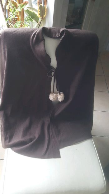 Grande cape /  poncho chocolat