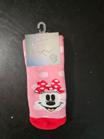 Chaussettes antidérapantes Minnie Mouse, édition spéciale 100 ans de magie Disney (Neuves, T. 30/34)