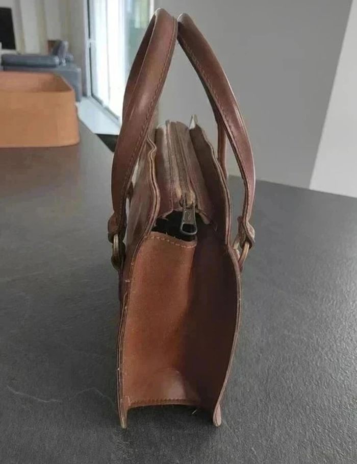 30 € Sac à main cuir années 50 60 Vintage - photo numéro 2