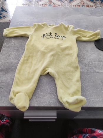 Pyjama jaune citron p'tit loup garou