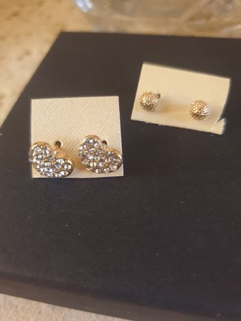 Lot 2 paires boucles d'oreilles fille 