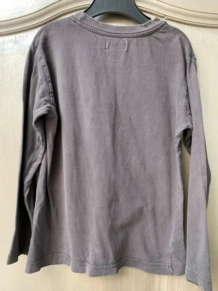 T-shirt manche longue marron 6 ans Tissaia - photo numéro 5