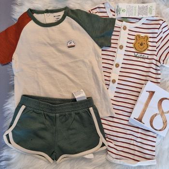 NEUFS(non portés) 🏷🏷💙😍🤩lot  pyjama et combishort 18 mois garçon 💙😍🤩