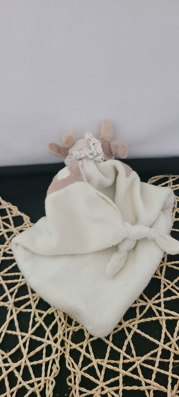 GERCA doudou plat vache beige marron foulard pouet - photo numéro 2