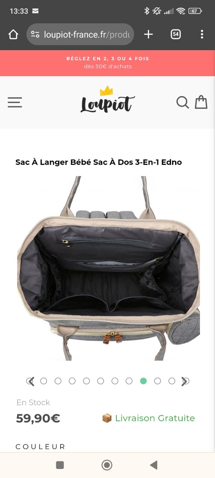 Sac à langer 3 en 1 : lit bébé table à langer sac à dos - photo numéro 5