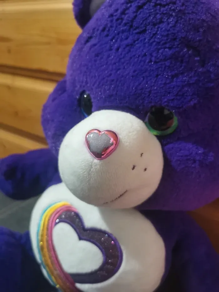 Bisounours violet cœur. - photo numéro 2