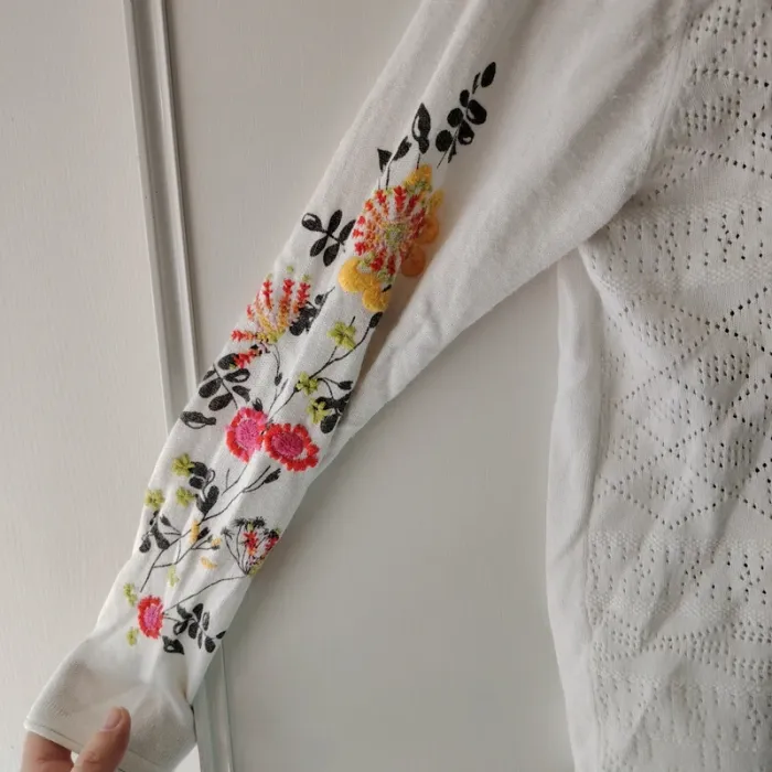 Ensemble robe + gilet blanc fleuri CAtimini 10 ans - photo numéro 7