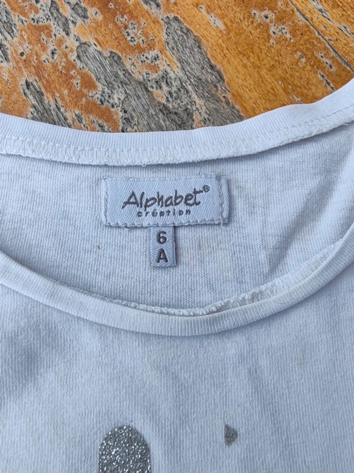 Tee-shirt 6 ans Alphabet - photo numéro 3