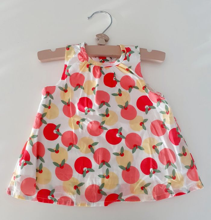 Robe d'été - pommes - 6 mois