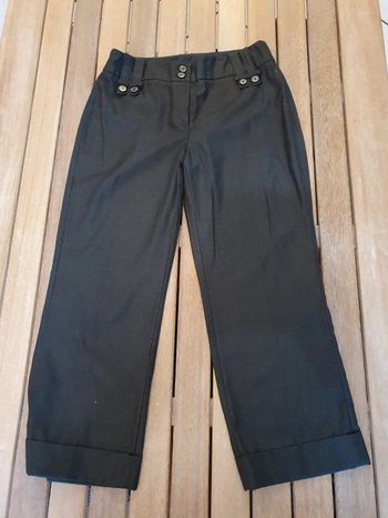 Pantalon 3/4 très stylée Camaïeu T38 gris souris