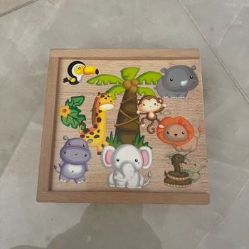 Domino animaux en bois