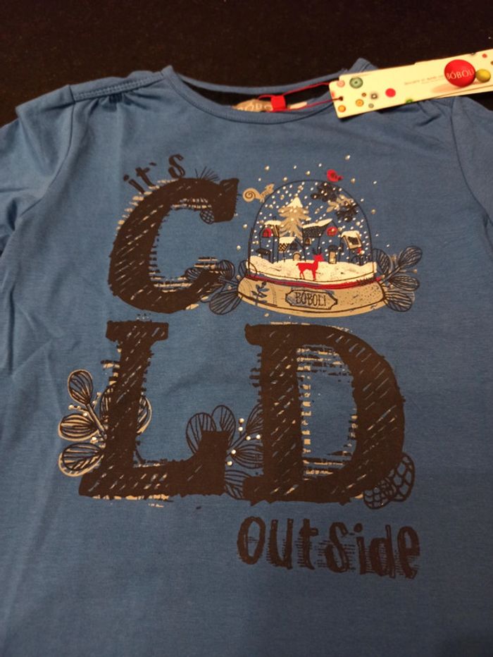 Haut bleu noeud dans le dos - photo numéro 2