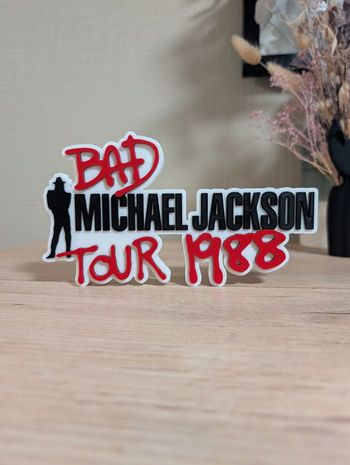 Michael Jackson Bad Tour logo décoratif 20x11cm 
