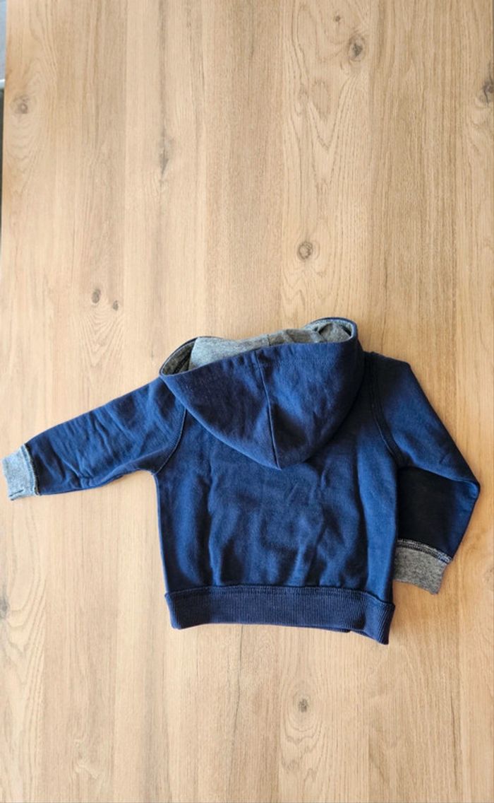 Pull à capuche bleu marine, taille 2 ans, Tape-à-l'oeil - photo numéro 3