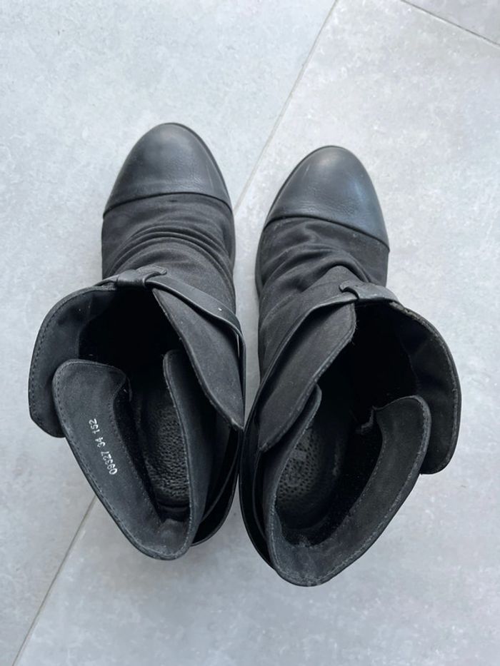 Bottines mi cuir mi tissu - photo numéro 5