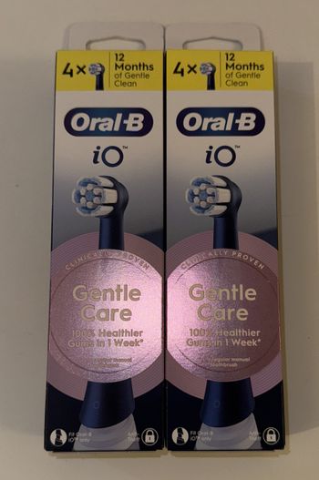 2 boîtes Oral-B - iO Set of 4 Replacement _Gentle Care - Brushes, Pack of 4