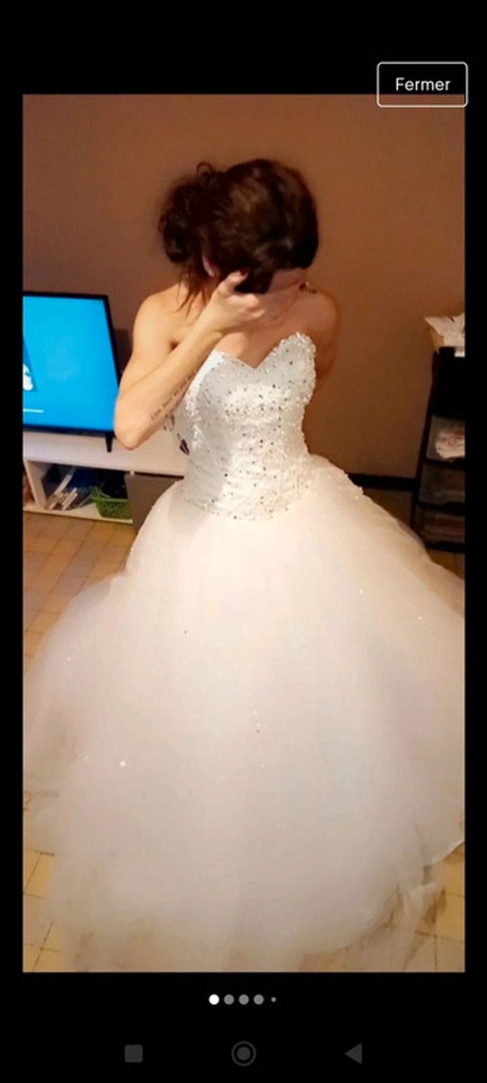 Robe de mariée neuve S bustier - photo numéro 3