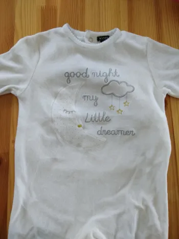 Pyjama velours blanc hiver