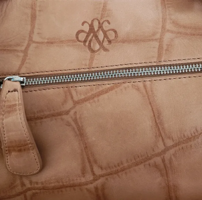 sac en cuir Arthur & Aston neuf en cuir de vachette porté main ou epaule en cuir de vachette camel - photo numéro 5