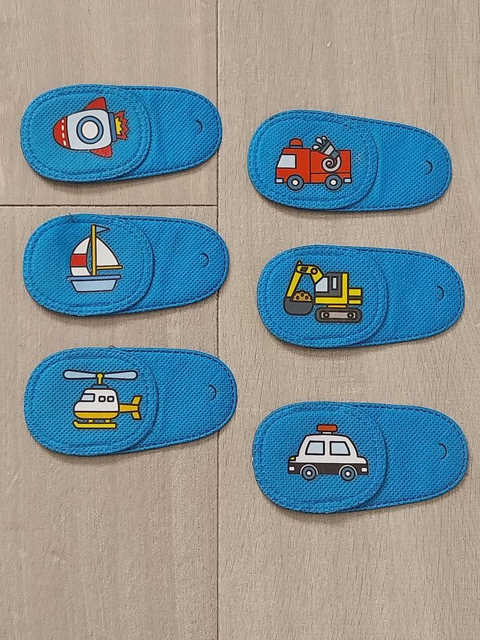 Lot de 6 caches œil pour lunette (œil gauche) en tissu réutilisables