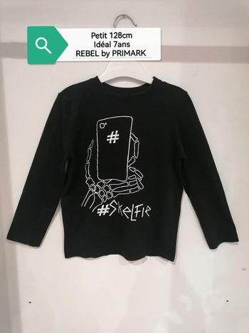 Tee-shirt noir petit 128cm