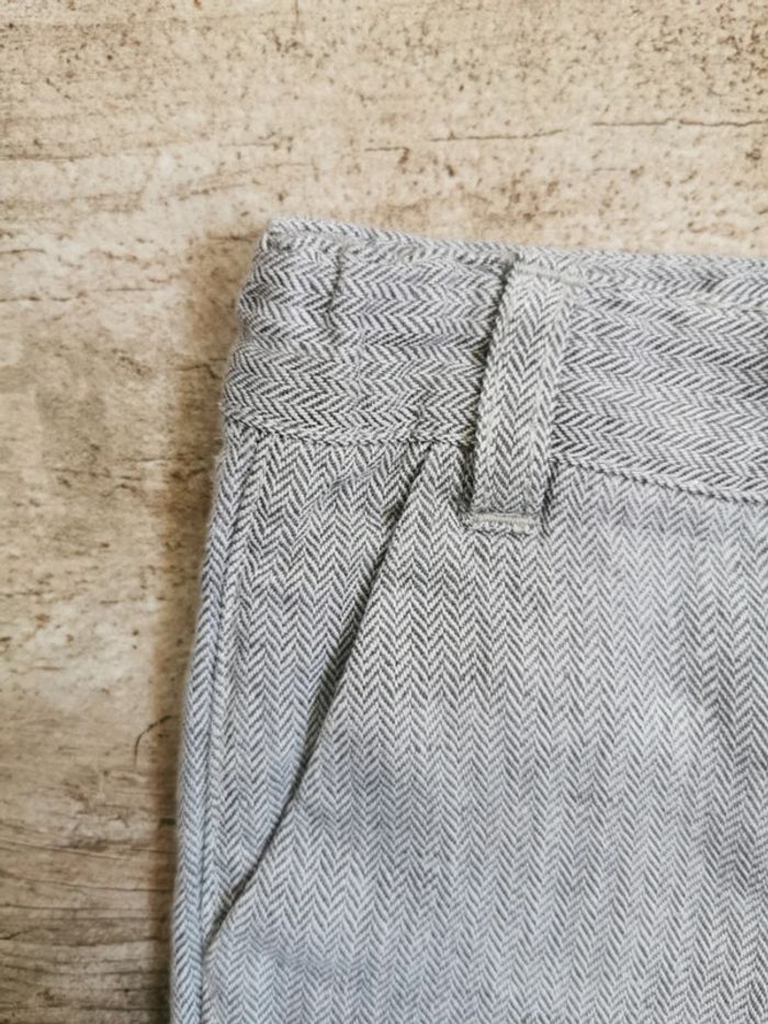 🌺DPAM Très joli short lin et coton gris 3mois - photo numéro 4