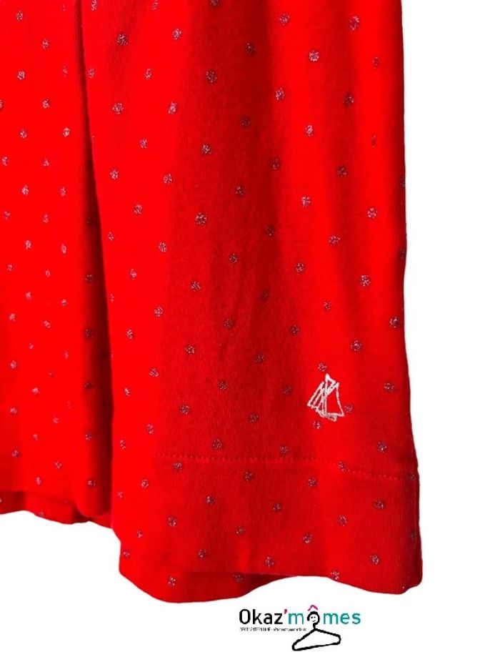 Robe à manches longues rouge à pois pailletés - Petit Bateau 6 mois - photo numéro 3