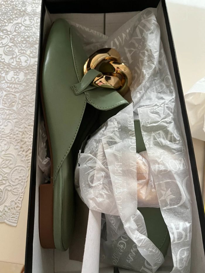 Prima donna collection sabots ou mules talon plat joli vert amende pointure 38 impec - photo numéro 8