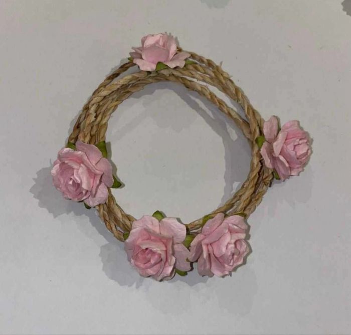 Couronne florale rose - photo numéro 2