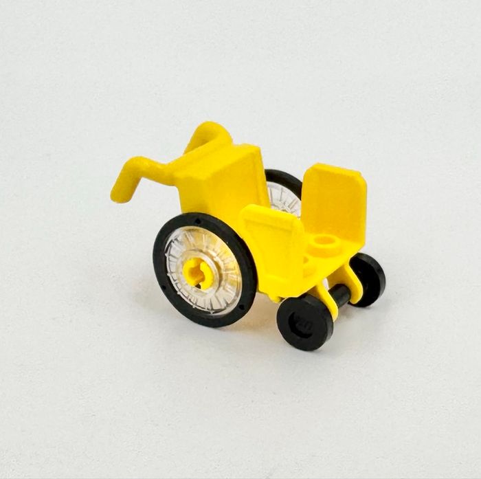 Lego City Accessoires : fauteuil roulant jaune - NEUF