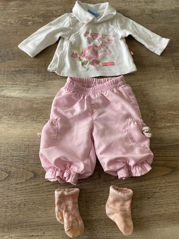 Ensemble bébé fille 1 mois Disney polo + pantalon + chaussettes