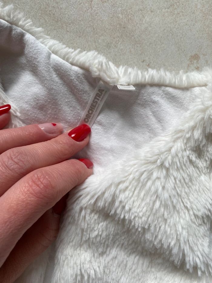 Gilet fausse fourrure blanc Orchestra 36 mois - photo numéro 4