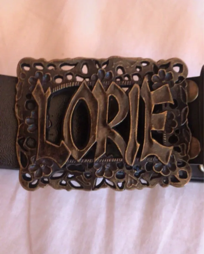 Ceinture lorie marron foncée noire