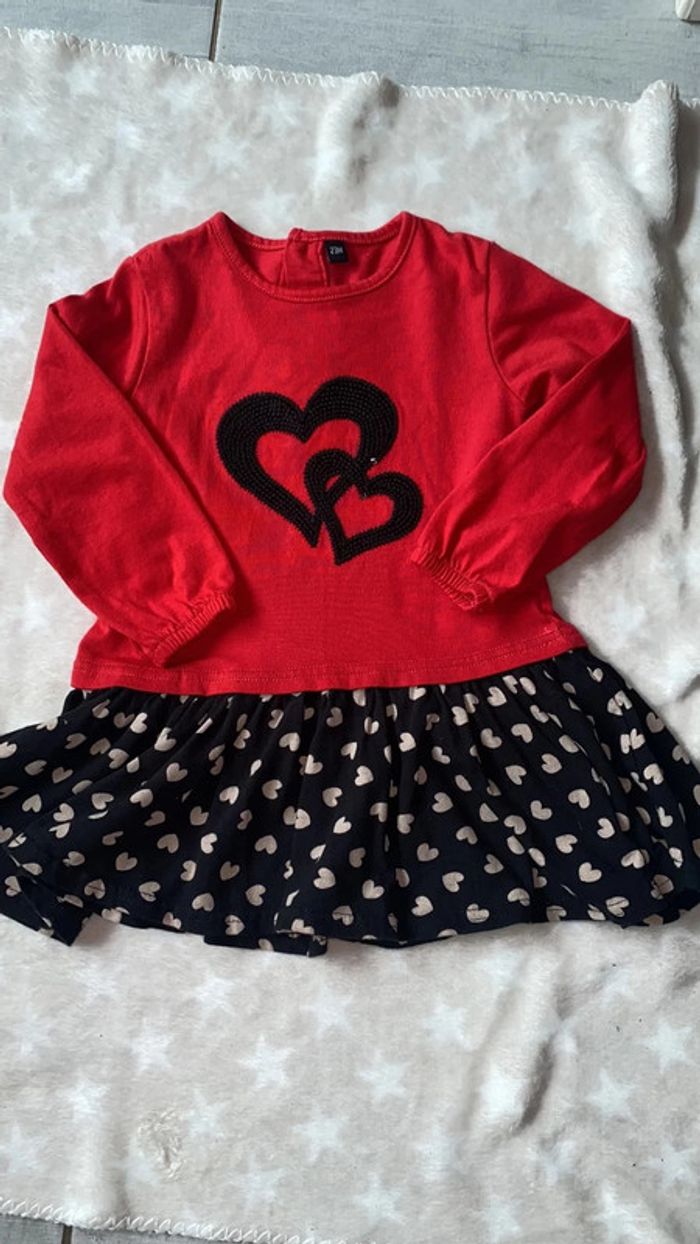 Robe manches longues bicolore