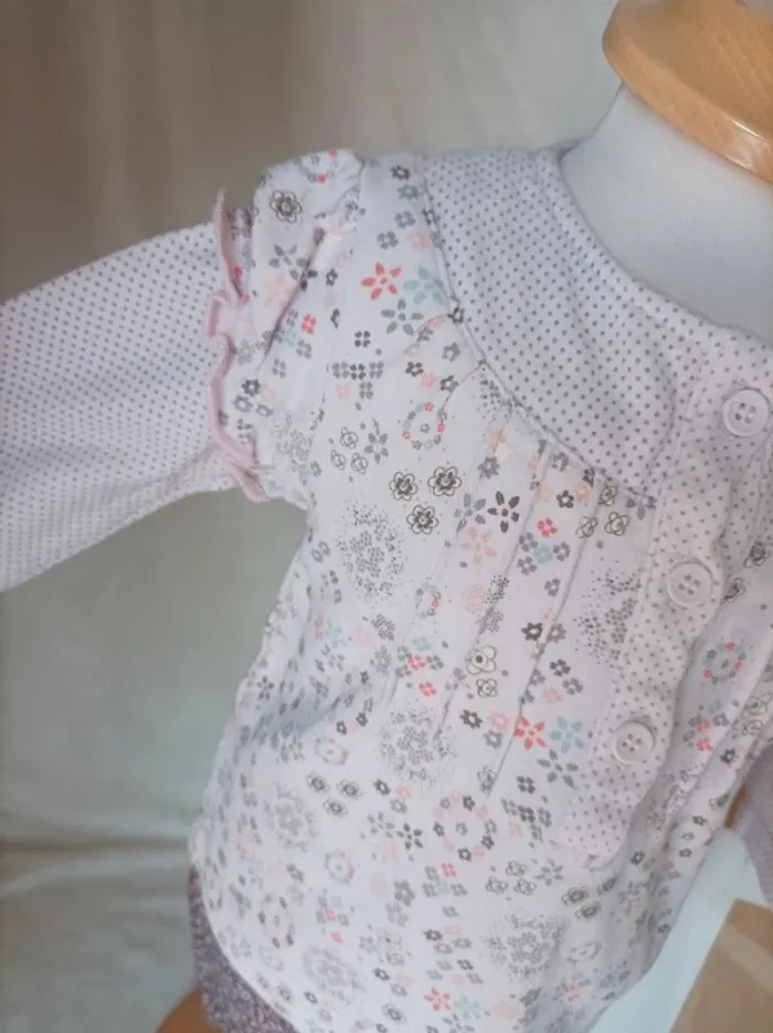 Tee-shirt manches longues Kitiwatt fille taille 6 mois - photo numéro 2