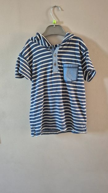 T-shirt manches courtes 5 ans marinière