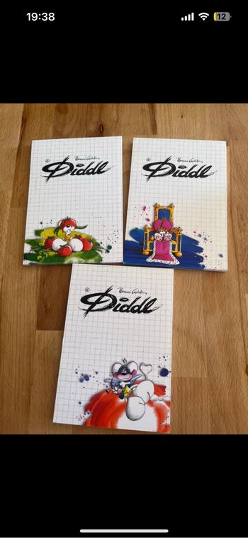 Lot de 3 feuilles blanches Rares A6 Diddl neuves
