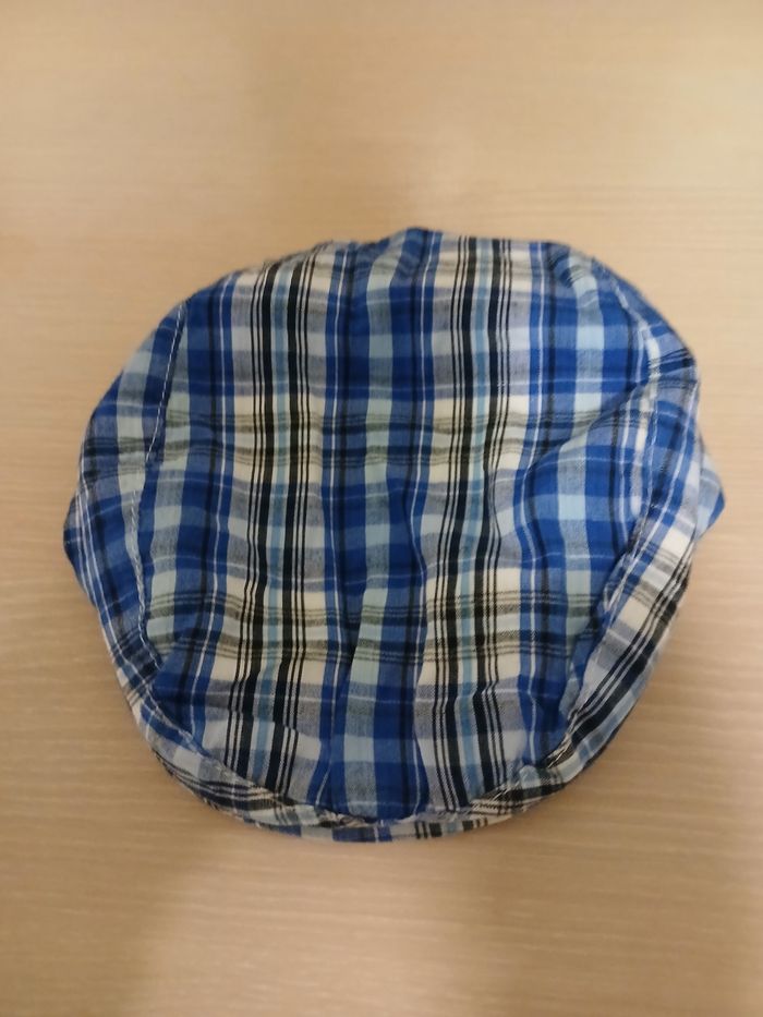 Beret d ete en coton bebe a carreaux tour de tete 47cm marque orchestra - photo numéro 2
