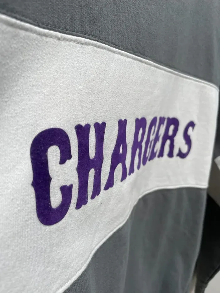 NFL Los Angeles Chargers crewneck sweater grey green white Mens S - photo numéro 3
