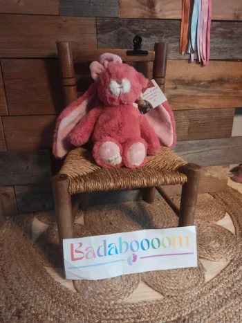 Peluche lapin rose bukowski friendly kanina