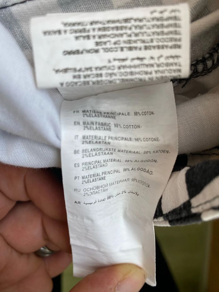 Pantalon à carreaux noir et blanc t36 - photo numéro 5